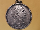 1845-1886 Bavaria King Ludwig II Silver Pendant Medal