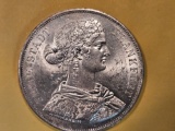 Choice Brilliant Uncirculated 1861 Frankfort Z?Vereinsthaler 3 1/2 Gulden