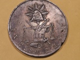 1873 Mexico Zs M Mexico silver Peso in Extra Fine