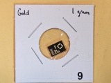 GOLD! Valcambi One Gram .9999 fine gold bar