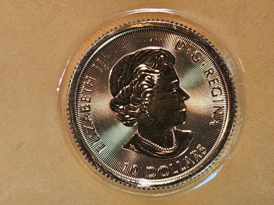 GOLD! GEM Brilliant Uncirculated 2018 Canada Gold Ten Dollars
