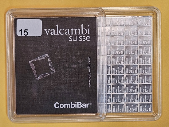 SILVER! VALCAMBI SUISSE CombiBar 100 Grams of .999 fine silver