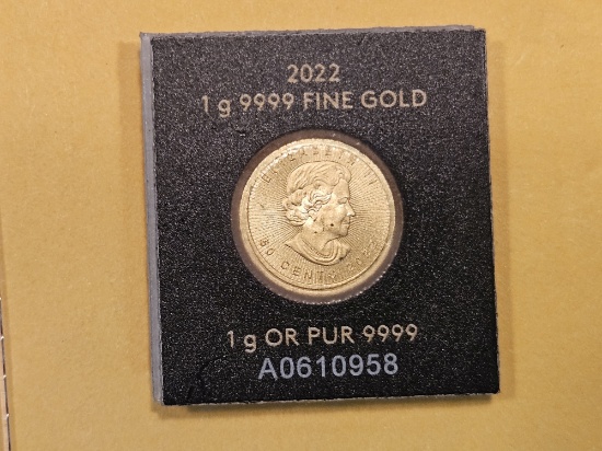 GOLD! GEM Brilliant Uncirculated 2022 Canada GOLD 50 cents