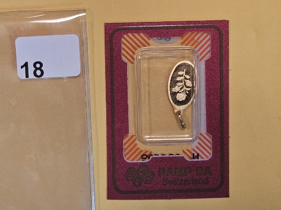 GOLD! PAMP SUISSE One Gram .9999 fine gold pendant