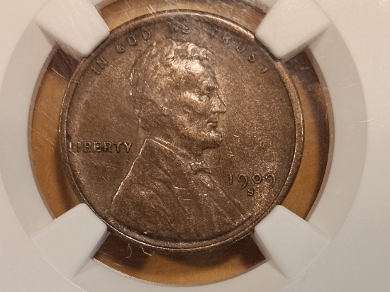 * Semi-Key NGC 1909-S Wheat cent in Extra Fine - 45 BN