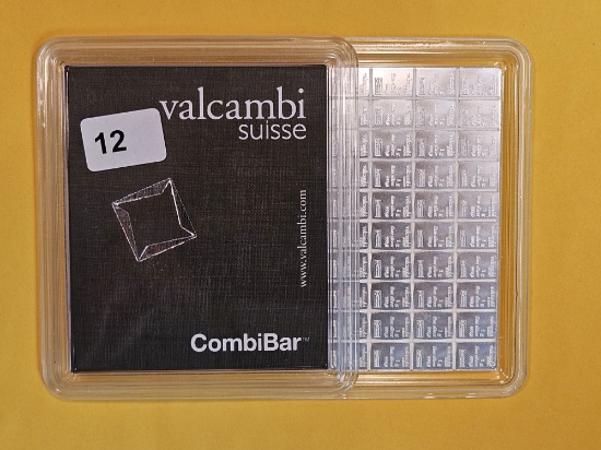 SILVER! VALCAMBI SUISSE 100 Gram .999 fine Silver CombiBar