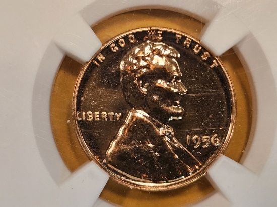 GEM! VARIETY! NGC 1956 DDO Wheat cent in Proof 65 RED