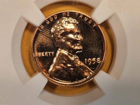 GEM! NGC 1958 Wheat cent in Proof 67 RED
