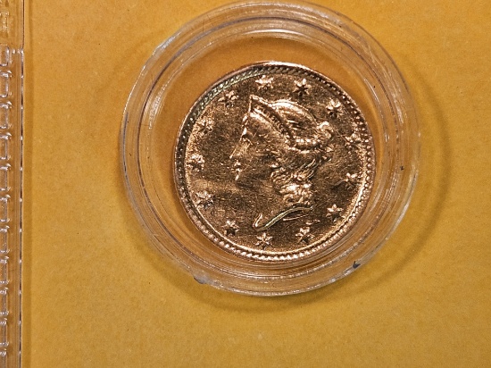 GOLD! 1854 Type 1 Gold Dollar