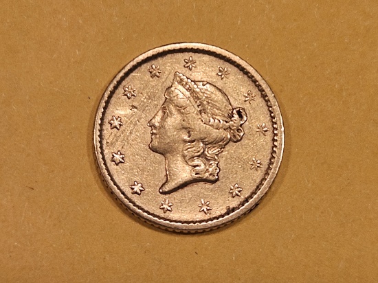 GOLD! 1851 Gold Dollar in Extra Fine