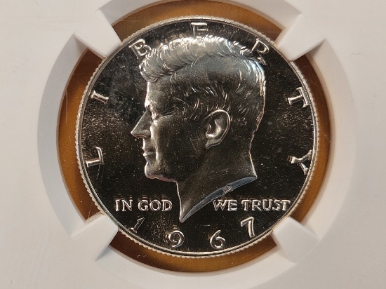 NGC 1967 Kennedy Silver Half Dollar in Mint State 66