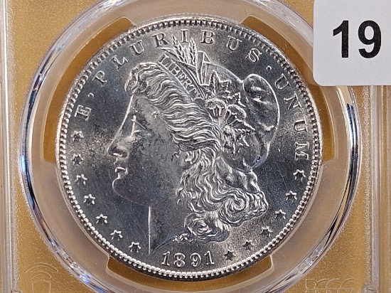 PCGS 1891-S Morgan Silver Dollar in Genuine, Cleaned-UNC Detail