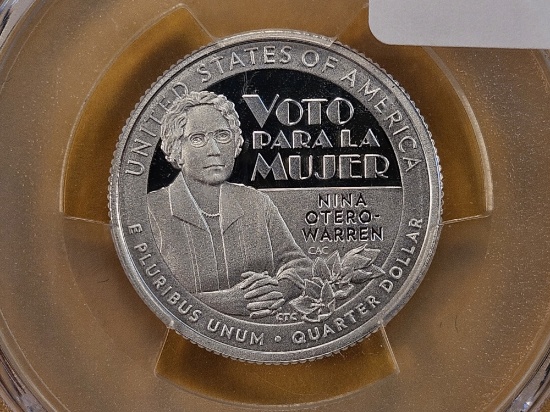 PERFECT! PCGS 2022-S Nina-Otero-Warren Silver Quarter in Proof 70 Deep Cameo