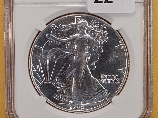 NGC 1988 American Silver Eagle in Mint State 69