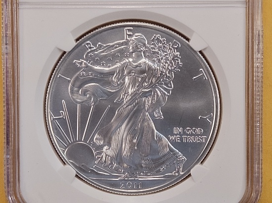 PERFECT! NGC 2011 American Silver Eagle in Mint State 70