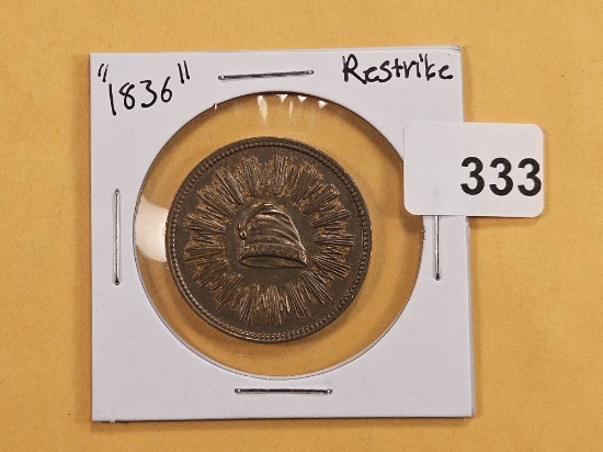 RESTRIKE! 1836 US Mint First Steam Coinage Token | Online Auctions ...