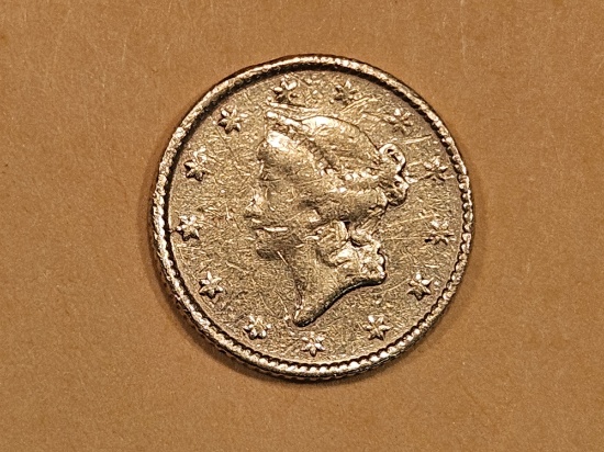 GOLD! 1853 Type 1 Gold Dollar