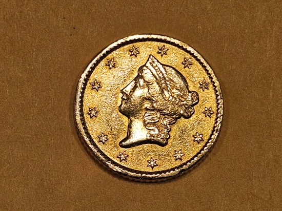 GOLD! 1853 Type 1 Gold Dollar
