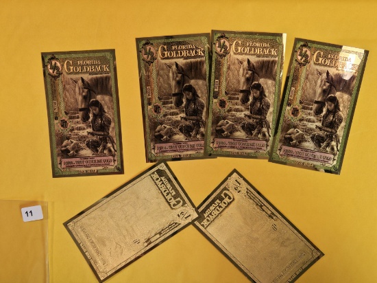 GOLD! Six Florida 1/2 Goldbacks