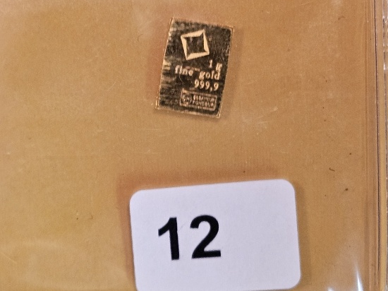 GOLD! One Gram .9999 fine gold bar