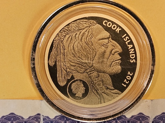 GOLD! GEM 2021 Cook Islands Gold $5