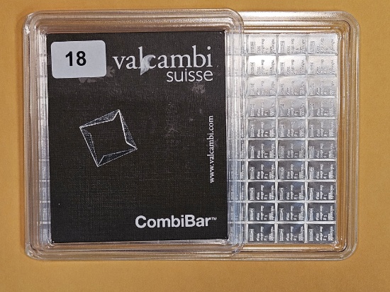 SILVER! Valcambi Suisse ONE Hundred Grams of .999 fine silver bars