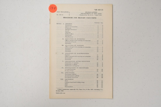 PROCEDURE FOR MILITARY EXECUTIONS MANUAL