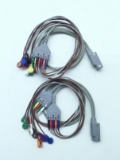 Lot of 2 NorthEast Monitoring NEMCA 124 ECG Cables 10 leads