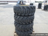 4 - 12-16.5 SKID STEER TIRES ON WHEELS