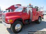 1999 FORD F800 CRANE TRUCK