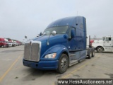 2013 KENWORTH T700 T/A SLEEPER, HESS REPORT ATTACHED,  776580 MILES ON ODO,