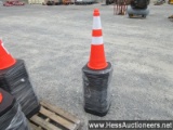 LOT OF 25 SAFETY CONES, 28" HT, STOCK # 52107