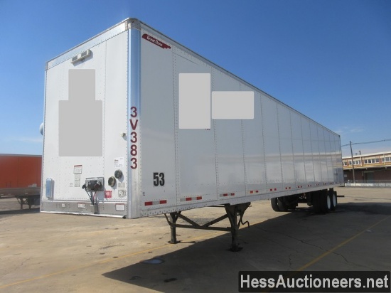 2016 GREAT DANE 53â€™ VAN TRAILER, 68,000 GVW, T/A, AIR RIDE SUSP, 75R22.5 ON STEEL WHEELS, SWING RE