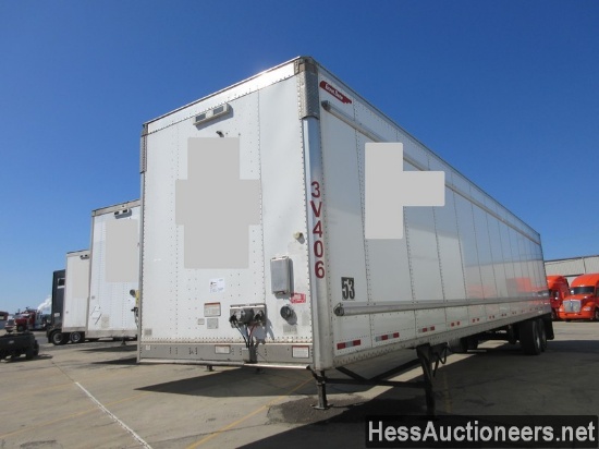 2016 GREAT DANE 53â€™ CCC-3314-01053 PLATE VAN TRAILER,  68000 GVW, T/A, AIR RIDE SUSP, 445/50R22.5 