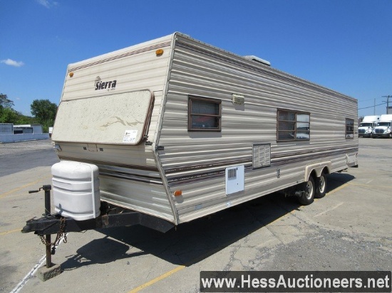 1988 COBRA SIERRA 28â€™ TRAVEL TRAILER, T/A, SPRING SUSP, 205/75D15 ON STEEL WHEELS, 96&#34; H, ALUM