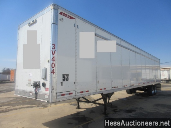 2016 GREAT DANE 53â€™ X 102&quot; VAN TRAILER, 68,000 GVW, T/A, AIR RIDE SUSP, 445/50R22.5 ON ALUM W