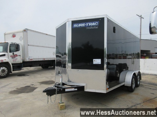 2021 SURE-TRAC CARGO TRAILER, TITLE DELAY, 7000 GVW, T/A, SPRING SUSP, 3500 FRT &amp; RR AXLES, ST20