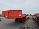 2000 FONTAINE STEEL DROP DECK EXTENDABLE FLATBED, 129875 GVW, TRI AXLE, AIR SUSP, 255/70R22.5 ON STE