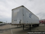 1995 LUFKIN 53â€™ DRY VAN TRAILER, STORAGE ONLY, ONLY 4 TIRES, 65000 GVW, T/A, AIR SUSP, 75R22.5 ON 