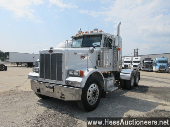 1999 PETERBILT 386 T/A DAYCAB, 257680 MILES ON ODO, 52000 GVW, CAT 6 CYL ENG, JAKE, DIESEL, DUAL EXH