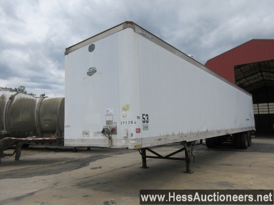 2003 GREAT DANE 53' DRY VAN TRAILER, TITLE HAS LETTER OF CORRECTION, 68000 GVW, T/A, AIR SUSP, LP22.
