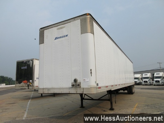 2001 TRAILMOBILE 48' DRY VAN TRAILER, 68000 GVW, T/A, SPRING SUSP, 295/75R22.5 ON STEEL WHEELS, SWIN