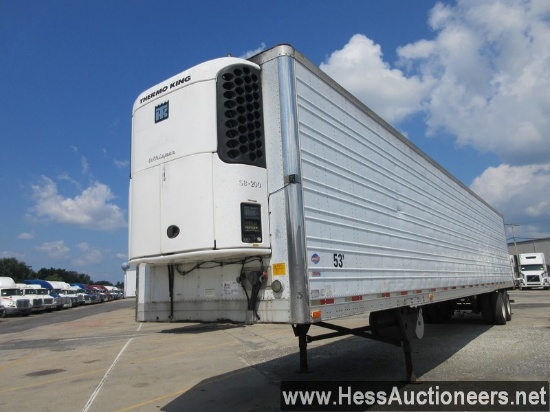 2006 UTILITY 53' REEFER TRAILER, HENDRICKSON AIR SUSP, 11X24.5 TIRES, THERMOKING DIESEL REEFER, 2960