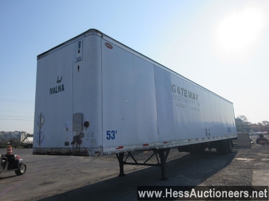 1999 DORSEY 53' X 102&quot; VAN TRAILER, TITLE DELAY, 69000 GVW, T/A, AIR SUSP, 295/75R225 ON STEEL 