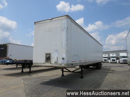 2000 PINE RIDGE 48' VAN TRAILER, 68000 GVW, T/A, SPRING SUSP, 295/75R22.5 ON STEEL WHEELS, ROLL UP R
