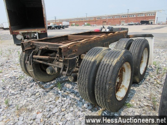 BOGEY, SPRING RIDE AXLES, WITH SPRING SLIDER, 285/75R24.5 ON STEEL WHEELS, AIR BRAKES, 102&#34; W X 