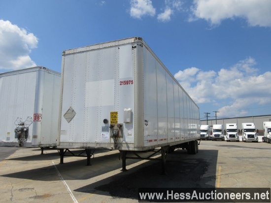 2003 WABASH  53' X 102&#34; VAN TRAILER, 68000 GVW, TANDEM, AIR RIDE SUSP, 22.5 LP ON STEEL WHEELS, 