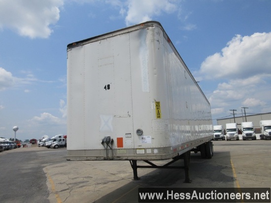 1995 GREAT DANE 48' X 102&#34; STORAGE VAN TRAILER, T/A, SPRING SUSP, 11R22.5 ON STEEL WHEELS, ROLL 