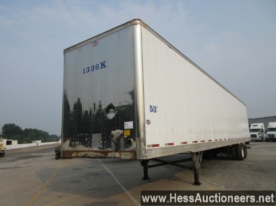 2005 UTILITY 53' X 102&quot; DRY VAN TRAILER, 65000 GVW, T/A, AIR SUSP, 295/75R22.5 ON STEEL WHEELS,