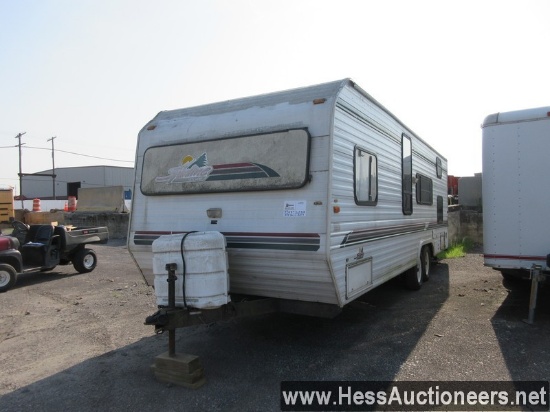 1998 SUNLINE SOLARIS T2670 TRAVEL TRAILER, 7000 GVW, 205/75R15 TIRES, NEW ALL WOOD WITH RUBBER ROOF,